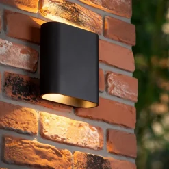 Applique murale ATILA en aluminium avec LED intégré - Noir - Lucide