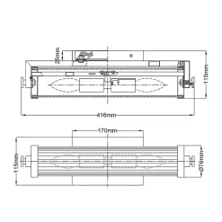 Applique murale Azores 2 lumières