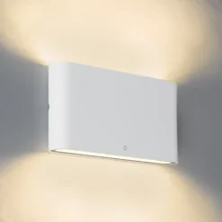 Applique murale blanche 17,5 cm avec LED IP65 - Batt