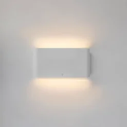 Applique murale blanche 17,5 cm avec LED IP65 - Batt