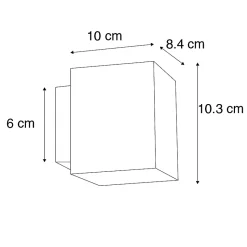 Applique murale blanche carrée - Sola