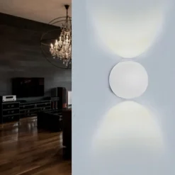 Applique Murale Blanche Design LED Double Faisceaux IP54 6W - Blanc Neutre 4000K - 5500K - SILAMP