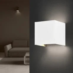 Applique Murale Blanche LED 12W IP54 Carré - Blanc Chaud 2300K - 3500K - SILAMP