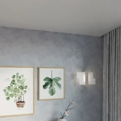 Applique Murale Bois 2 rectangles de Verre pour Ampoule E27 - SILUMEN - Marron