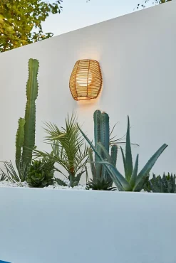 Applique murale Bossa dimmable LED intégrée coloris naturel 900lm 9w IP54 blanc chaud New Garden