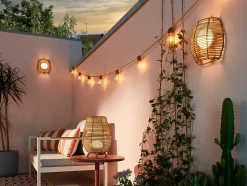 Applique murale Bossa dimmable LED intégrée coloris naturel 900lm 9w IP54 blanc chaud New Garden