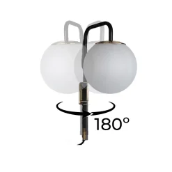 Applique murale Boule avec câble et prise CRISTINA - E27 pour la maison.