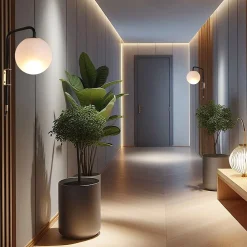 Applique murale Boule avec câble et prise CRISTINA - E27 pour la maison.