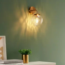 Applique murale boule de verre texturé - Winoa