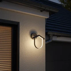 Applique murale Calenzana LED intégrée 420lm 12W IP44 GoodHome gris anthracite