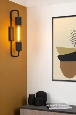 Applique murale CALIXT en acier avec 1xE27 - Noir - Lucide