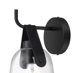 Applique murale Calume E27 15W L.16xH.27xP.19cm noir GoodHome