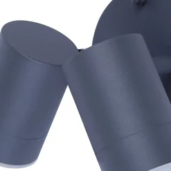 Applique murale Candiac LED intégrée 2 têtes 760lm 8.6W IP44 GoodHome gris anthracite