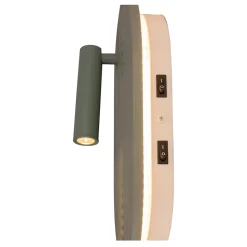 Applique murale CARMINO en bois avec LED intégré - Vert - Lucide