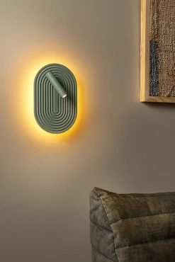 Applique murale CARMINO en bois avec LED intégré - Vert - Lucide