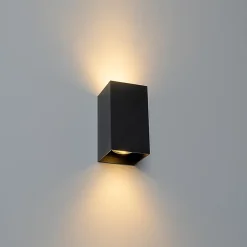 Applique murale carrée design noire - Sabbir