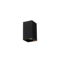 Applique murale carrée design noire - Sabbir