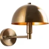 Applique murale champignon en métal effet laiton - H. 24 x D. 20 cm - ELDO