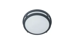 Applique murale Coffman LED intégrée 1400lm 23.5W IP44 GoodHome gris anthracite