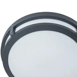 Applique murale Coffman LED intégrée 1400lm 23.5W IP44 GoodHome gris anthracite