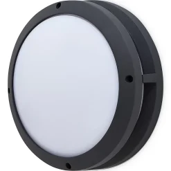 Applique murale Coffman LED intégrée 1400lm 23.5W IP44 GoodHome gris anthracite