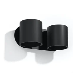 Applique Murale Cylindre 2 Spots de Lumière pour Ampoule G9 - SILUMEN - Noir