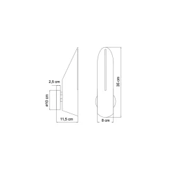 Applique murale cylindre doré lumière indirecte - Tingo