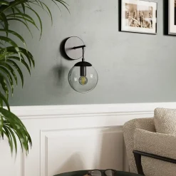 Applique murale Dacite E14 10W L.15xH.29xP.18cm noir GoodHome