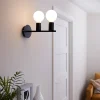 Applique murale Darrah 2 lampes E27 IP20 noir
