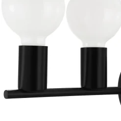 Applique murale Darrah 2 lampes E27 IP20 noir
