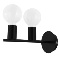 Applique murale Darrah 2 lampes E27 IP20 noir