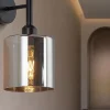 Applique murale décorative 1xE27 23W IP20 - Verre fumé