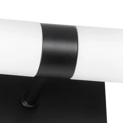 Applique murale de salle de bain moderne noire IP44 2 lumières - Bath