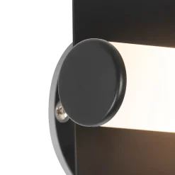 Applique murale de salle de bain moderne noire IP44 2 lumières - Bath