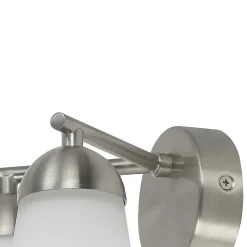 Applique murale de salle de bain Dudhon 2 lumières G9 4.2W IP44 GoodHome argent