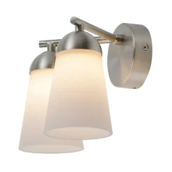 Applique murale de salle de bain Dudhon 2 lumières G9 4.2W IP44 GoodHome argent