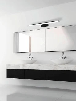 Applique murale de salle de bain noir Pandella LED intégrée 1350lm IP44 11W blanc froid Eglo