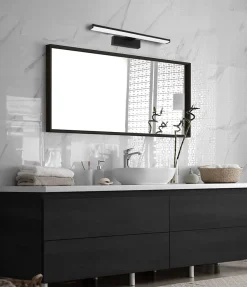 Applique murale de salle de bain Pandella LED intégrée 900lm IP44 11W blanc froid noir