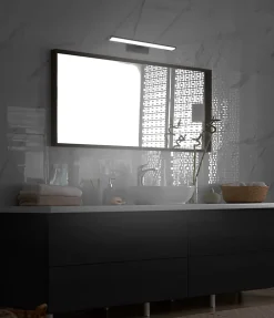 Applique murale de salle de bain Pandella LED intégrée 900lm IP44 11W blanc froid noir