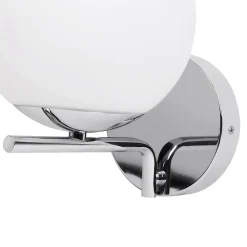 Applique murale de salle de bain Dorres E14 40W IP44 GoodHome argent