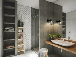 Applique murale de salle de bain Auguste IP44 G9 33W noir Seynave