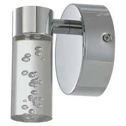 Applique murale de salle de bain Myvat LED intégrée 400lm 5.5W IP44 blanc neutre GoodHome argent