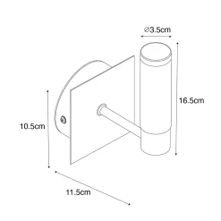 Applique murale de salle de bain moderne blanche IP44 - Bath