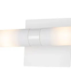 Applique murale de salle de bain moderne blanche IP44 2 lumières - Bath