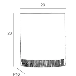 Applique murale demi-lune avec cordon en raphia frangé coloris naturel Ibiza E14 60W IP20 L.20 x H.23 x P.10cm Corep