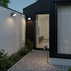 Applique murale Denar LED intégrée 700lm 12W IP44 GoodHome gris anthracite