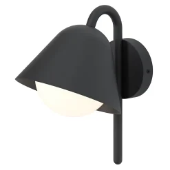 Applique murale Denar LED intégrée 700lm 12W IP44 GoodHome gris anthracite