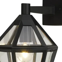 Applique murale descendante Radley E27 IP44 GoodHome noir