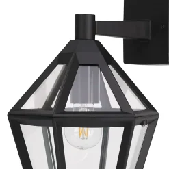 Applique murale descendante Radley E27 IP44 GoodHome noir