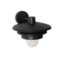 Applique murale design extérieure noire IP44 - Morty